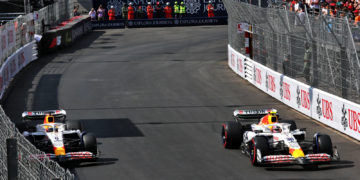 Isack Hadjar (FRA) Racing Bulls VCARB 02 and Liam Lawson (NZL) Racing Bulls VCARB 02. 24.05.2025. Formula 1 World Championship, Rd 8, Monaco Grand Prix, Monte Carlo, Monaco, Qualifying Day