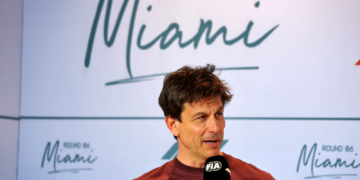 Toto Wolff (GER) Mercedes AMG F1 Shareholder and Executive Director in the FIA Press Conference. 02.05.2025. Formula 1 World Championship, Rd 6, Miami Grand Prix, Miami, Florida, USA, Sprint Qualifying Day