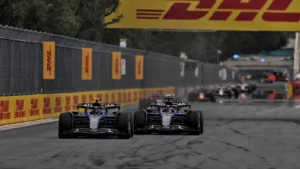 Carlos Sainz (ESP) Atlassian Williams Racing FW46 and Alexander Albon (THA) Atlassian Williams Racing FW47. 04.05.2025. Formula 1 World Championship, Rd 6, Miami Grand Prix, Miami, Florida, USA, Race Day