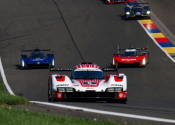 Matt Campbell leads at Watkins Glen for Porsche after chaotic opening half