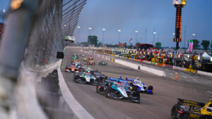 Fans who watched Sunday's race were treated to an exciting event under the lights. Photo: Kevin Dejewski