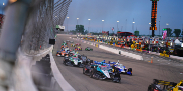Fans who watched Sunday's race were treated to an exciting event under the lights. Photo: Kevin Dejewski