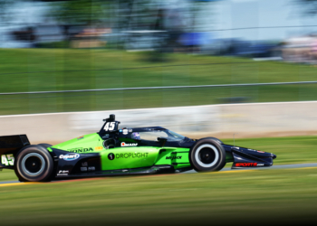 Foster was quickest of all, even on used tires. Photo: Kevin Dejewski