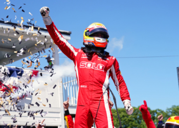 Palou celebrated with his special livery and fire suit. Photo: Kevin Dejewski