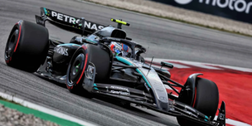 Mercedes’ Kimi Antonelli qualified in sixth place for the Spanish GP before retiring from the race