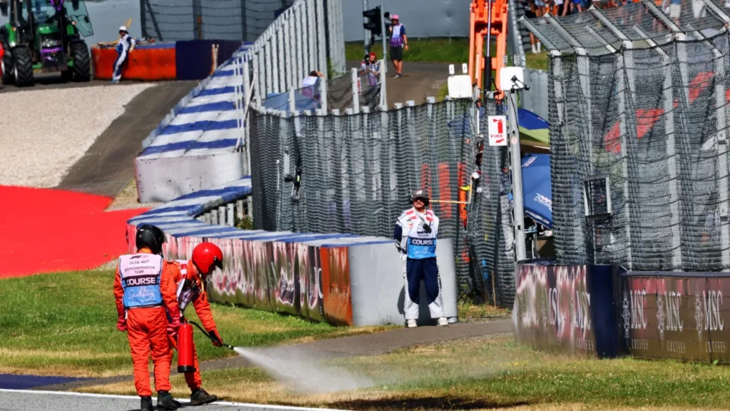 A grass fire briefly curtailed Q1