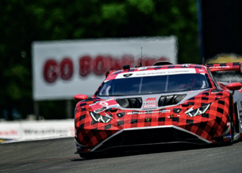 Andrea Caldarelli's #9 Lamborghini Huracan GT3 EVO2 took the GTD Pro class pole position for the 2025 IMSA SportsCar Championship's Round 5 at Watkins Glen
