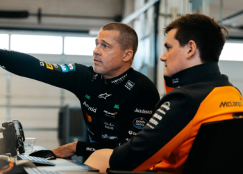 Brad Pitt sampled McLaren's 2023 car, the MCL60, in Austin