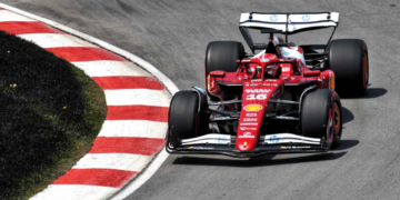 Charles Leclerc ended FP1 in 10th place after crashing out