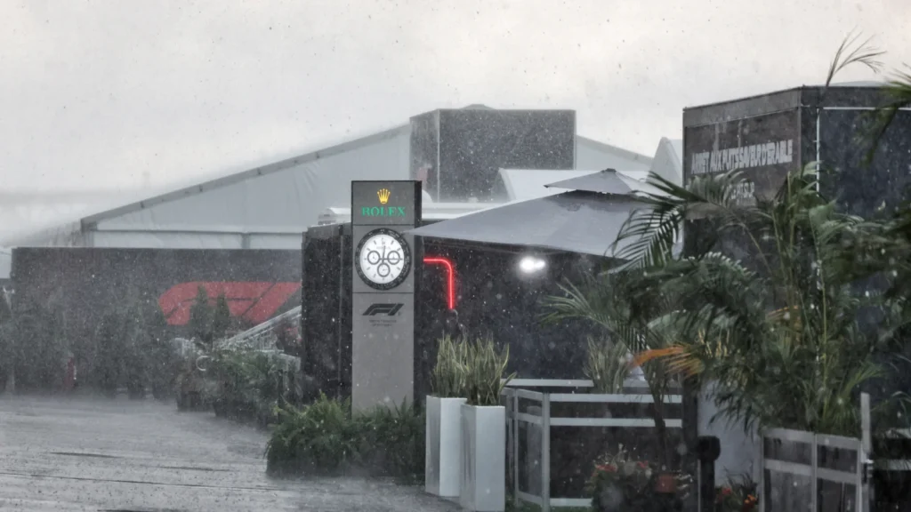 Torrential rain added to the trouble at the Circuit Gilles Villeneuve in 2024