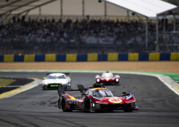 Ferrari’s Alessandro Pier Guidi leads Le Mans with five and half hours to go