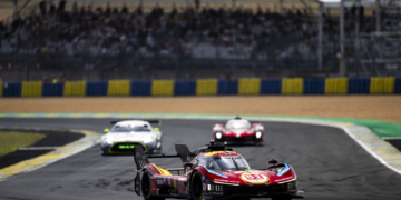 Ferrari’s Alessandro Pier Guidi leads Le Mans with five and half hours to go