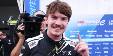 Race winner Dan Ticktum of Great Britain and CUPRA KIRO celebrates in parc ferme during the Jakarta E-Prix, Round 12 of the 2025 FIA Formula E World Championship at Jakarta International e-Prix Circuit on June 21, 2025 in Jakarta, Indonesia