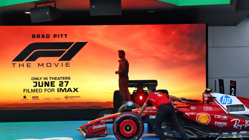 F1 The Movie promo in parc ferme. 31.05.2025. Formula 1 World Championship, Rd 9, Spanish Grand Prix, Barcelona, Spain, Qualifying Day