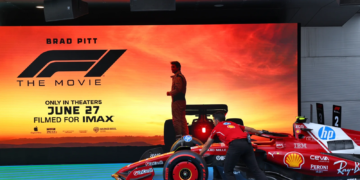 F1 The Movie promo in parc ferme. 31.05.2025. Formula 1 World Championship, Rd 9, Spanish Grand Prix, Barcelona, Spain, Qualifying Day