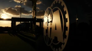 Paddock atmosphere - FIA logo. 03.05.2024. Formula 1 World Championship, Rd 6, Miami Grand Prix, Miami, Florida, USA, Sprint Qualifying Day