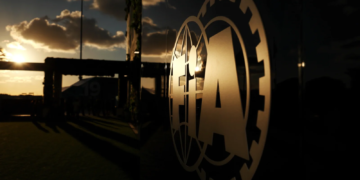 Paddock atmosphere - FIA logo. 03.05.2024. Formula 1 World Championship, Rd 6, Miami Grand Prix, Miami, Florida, USA, Sprint Qualifying Day