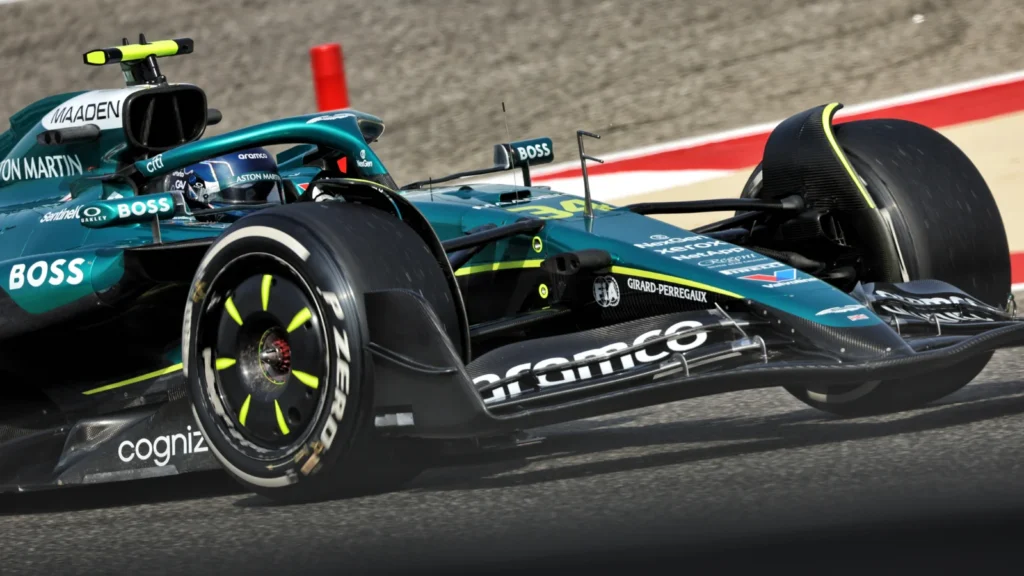 Felipe Drugovich sampled the AMR25 in Bahrain