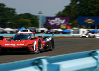 Jack Aitken finished at the top of the timesheet after the opening free practice session for the IMSA Six Hours of the Glen