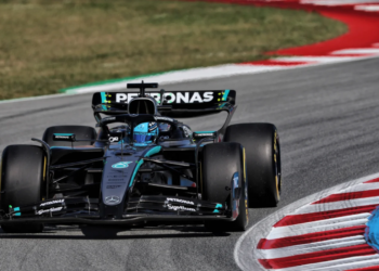 George Russell (GBR) Mercedes AMG F1 W16. 30.05.2025 Formula 1 World Championship, Rd 9, Spanish Grand Prix, Barcelona, Spain, Practice Day