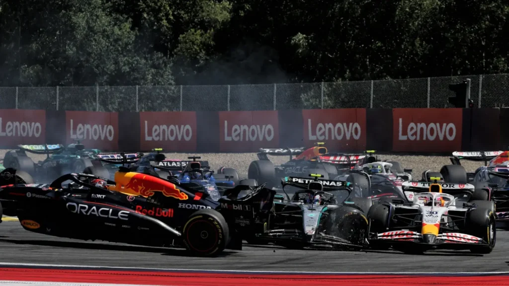 Kimi Antonelli collided with Max Verstappen on the opening lap of the F1 Austrian GP