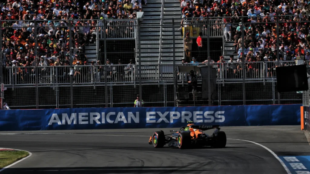 Lando Norris clipped the wall on his last Q3 run