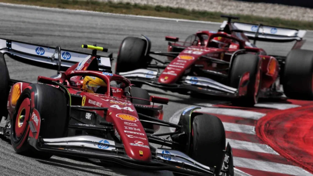 Lewis Hamilton trails his Ferrari team-mate Charles Leclerc by 23 points in the Drivers’ Standings
