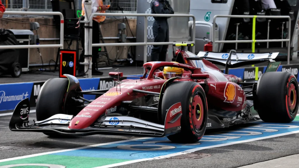 Lewis Hamilton qualified as the lead Ferrari in Montreal