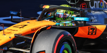 Lando Norris (GBR) McLaren MCL39 in qualifying parc ferme. 28.06.2025. Formula 1 World Championship, Rd 11, Austrian Grand Prix, Spielberg, Austria, Qualifying Day