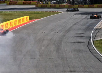 Lando Norris (GBR) McLaren MCL39 crashed out of the race after contact with team mate Oscar Piastri (AUS) McLaren MCL39. 15.06.2025. Formula 1 World Championship, Rd 10, Canadian Grand Prix, Montreal, Canada, Race Day