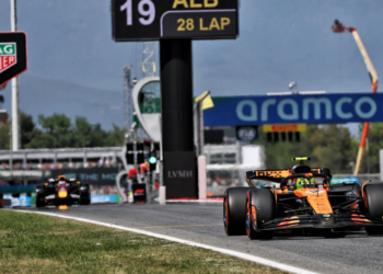 McLaren and Red Bull were engaged in a strategic battle in the F1 Spanish GP