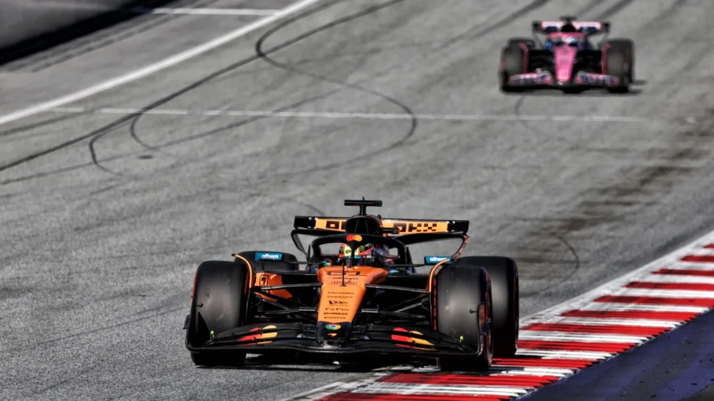 Piastri eventually negotiated past both Alpine cars to finish second in Austria