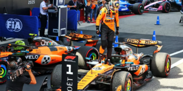Oscar Piastri landed a blow to Lando Norris in Spain