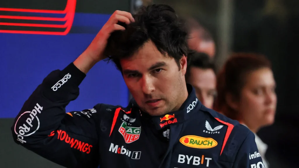 Sergio Perez (MEX) Red Bull Racing in qualifying parc ferme. 07.12.2024. Formula 1 World Championship, Rd 24, Abu Dhabi Grand Prix, Yas Marina Circuit, Abu Dhabi, Qualifying Day