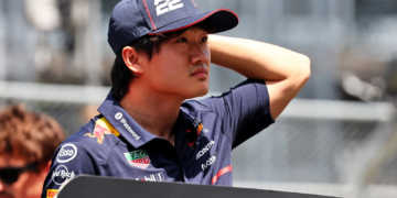 Yuki Tsunoda (JPN) Red Bull Racing on the drivers' parade. 01.06.2025. Formula 1 World Championship, Rd 9, Spanish Grand Prix, Barcelona, Spain, Race Day