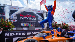Dixon triumphed after taking advantage of his team-mate's mistake. Photo: Kevin Dejewski