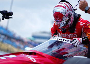 Newgarden climbs into his #2 Team Penske Chevy to qualify for the Iowa double-header. Photo: Kevin Dejewski