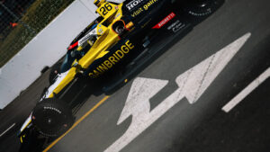 Herta nearly dipped under the one minute mark during his runs. Photo: IndyCar - Joe Skibinski