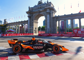 O'Ward muscled his way past a few drivers on his way to victory. Photo: IndyCar - Joe Skibinski