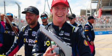 Simpson is making his presence known through a series of ever-stronger results in the past couple months. Photo: IndyCar - Travis Hinkle