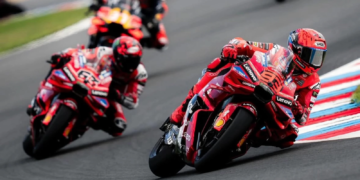 Marc Marquez, at the MotoGP round in Brno, Czechia.