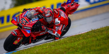 Francesco Bagnaia stuns to take Czech MotoGP pole as Marc Marquez crashes