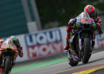 Fabio Quartararo (Yamaha) at the German MotoGP round at the Sachsenring.