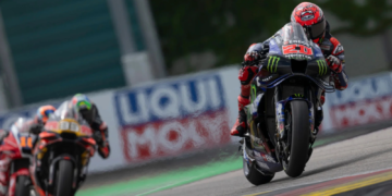 Fabio Quartararo (Yamaha) at the German MotoGP round at the Sachsenring.
