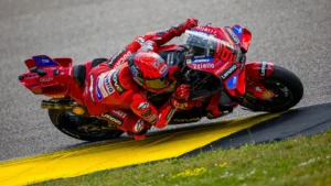 Marc Marquez in the German MotoGP round at the Sachsenring