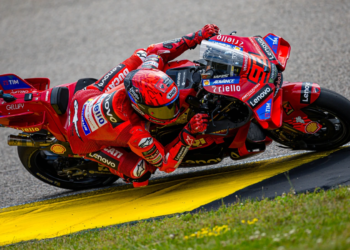 Marc Marquez in the German MotoGP round at the Sachsenring