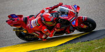 Marc Marquez in the German MotoGP round at the Sachsenring