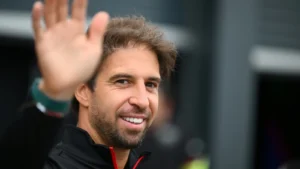Antonio Felix da Costa of Portugal and TAG Heuer Porsche Formula E Team looks on during previews ahead of the Berlin E-Prix at Tempelhof Airport Circuit on July 10, 2025 in Berlin, Germany