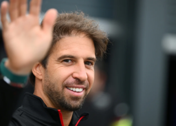Antonio Felix da Costa of Portugal and TAG Heuer Porsche Formula E Team looks on during previews ahead of the Berlin E-Prix at Tempelhof Airport Circuit on July 10, 2025 in Berlin, Germany