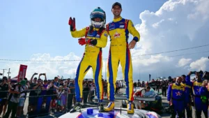 Albert Costa (left) and Giacomo Altoe won at the Canadian Tire Motorsport Park due to a cunning strategy
